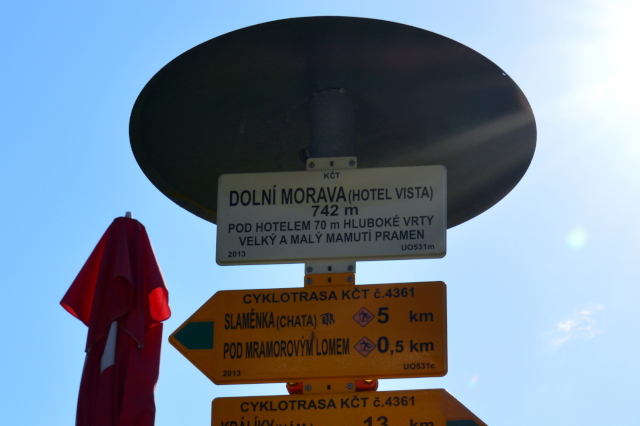 Rozcestník Dolní Morava (hotel Vista)