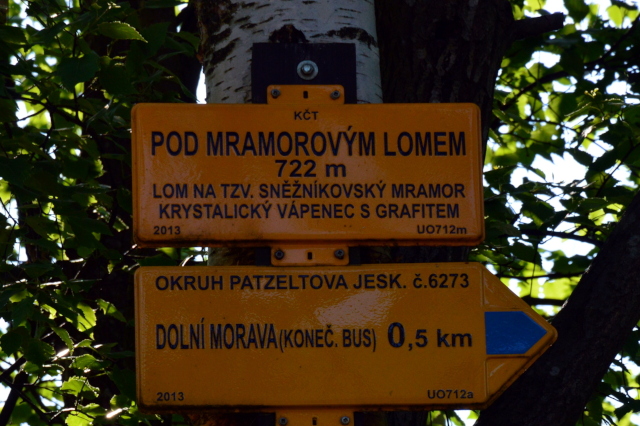 Rozcestník Pod mramorovým lomem