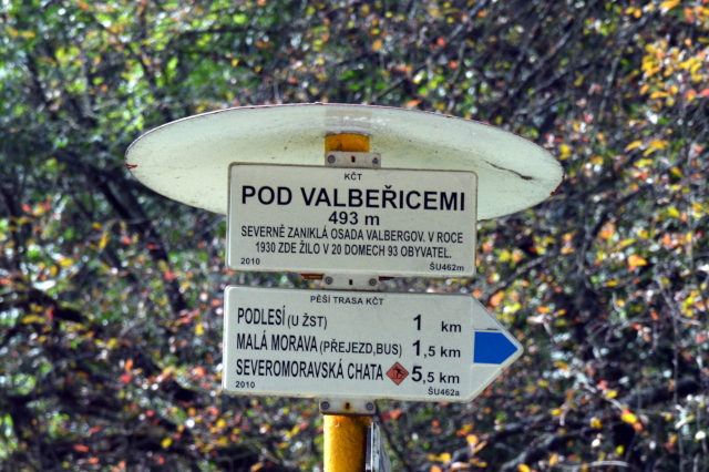 Rozcestník Pod Valbeřicemi