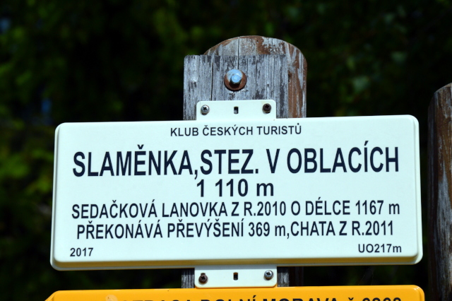 Rozcestník Slaměnka, Stezka v oblacích