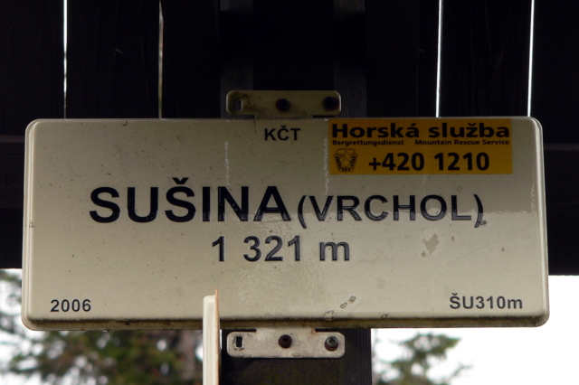 Rozcestník Sušina (vrchol)