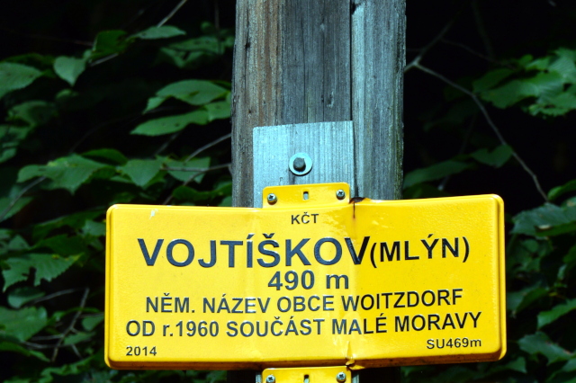 Rozcestník Vojtíškov (mlýn)