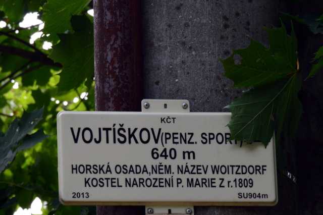 Rozcestník Vojtíškov (penzion Sport)